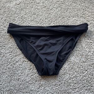 La Blanca Black Fold Over Bikini Bottoms Size Medium